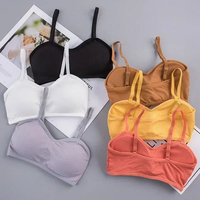 Bralette Wireless Ribbed Crop  - Bralette Wireless Soft ulasan dan harga