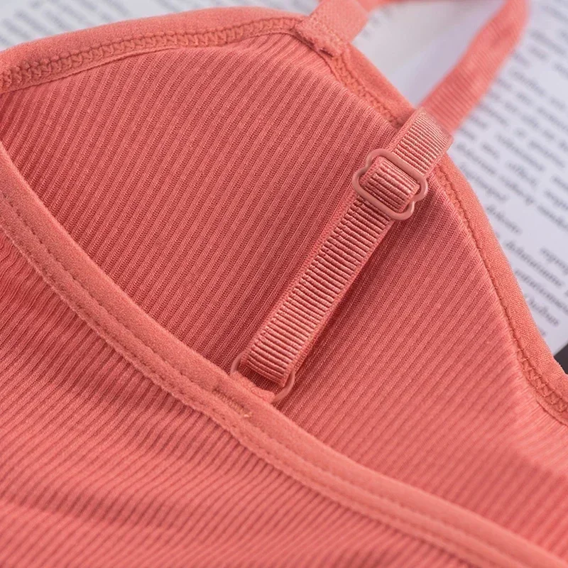 Bralette Wireless Ribbed Crop  - Bralette Wireless Soft ulasan dan harga