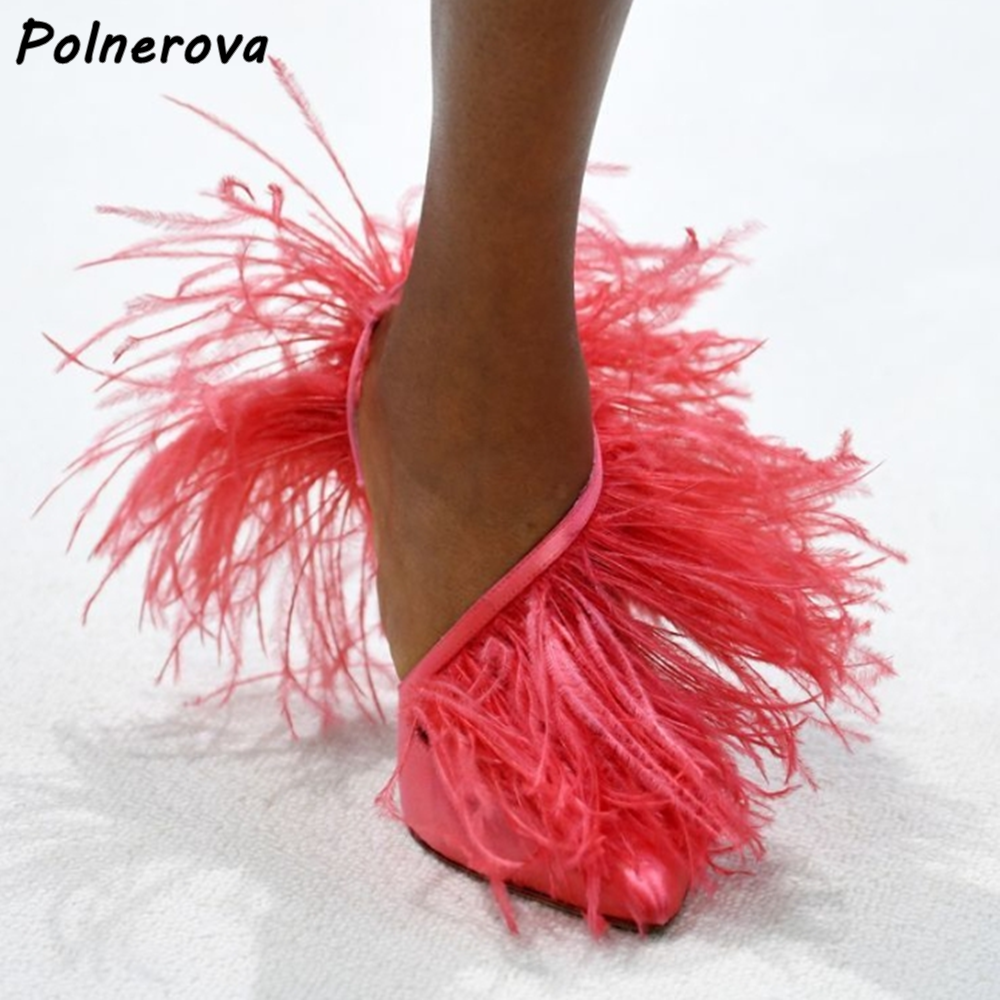 Satin Surround Feather Fringe  - Slip Dress Satin ulasan dan harga