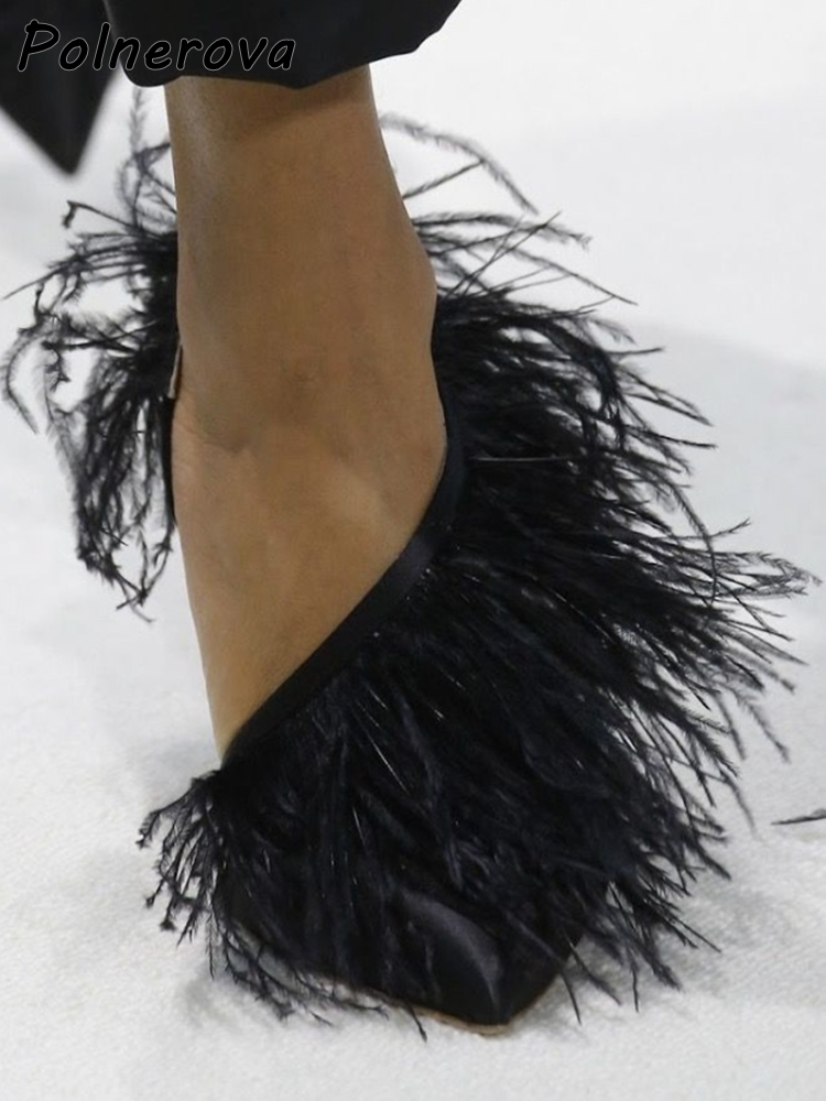 Satin Surround Feather Fringe  - Slip Dress Satin ulasan dan harga